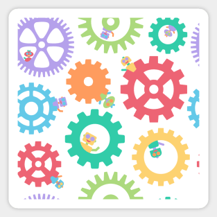 Robot Gears Sticker